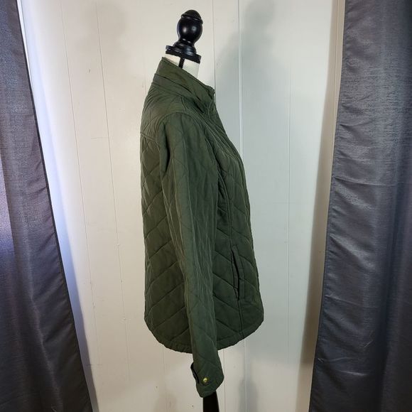 VINEYARD VINES Olive Green Quilted Heavy Outdoor Jacket Size Medium - Picture 2 of 3